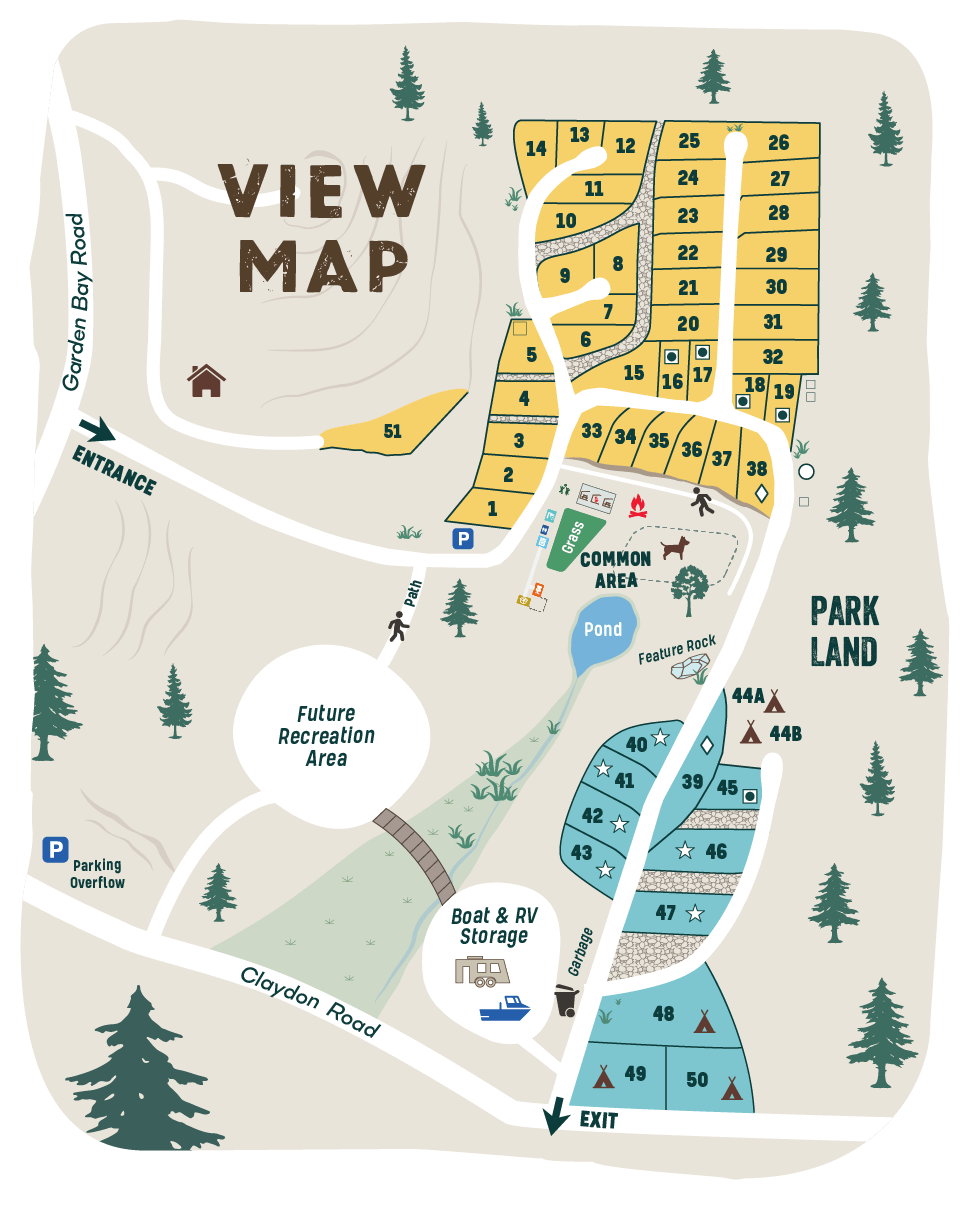map of RV park and campground