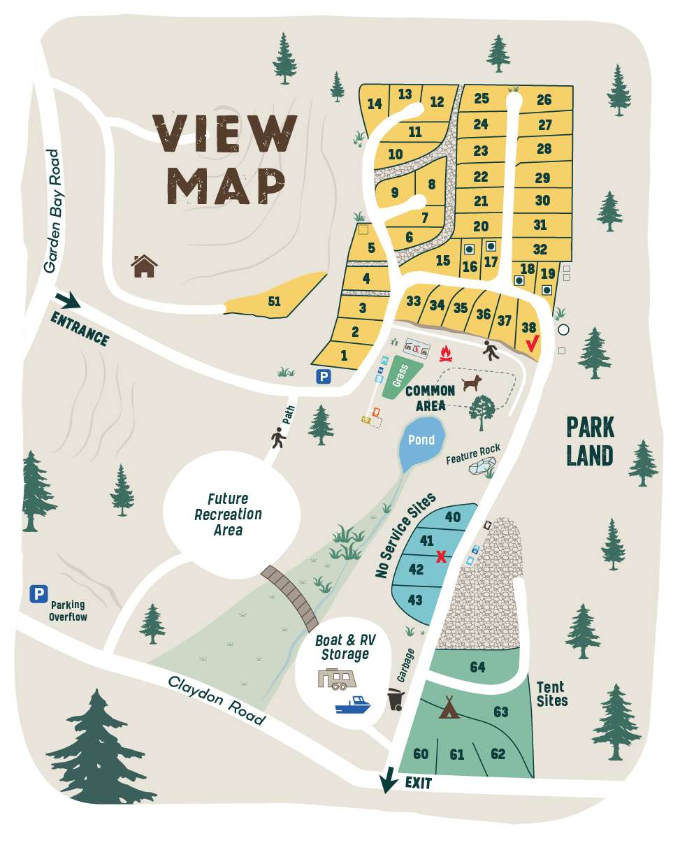 map of RV park and campground