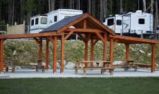 Covered picnic area at rv park